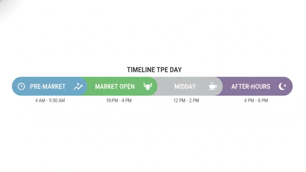 Visual Timeline of a Stock Market Day