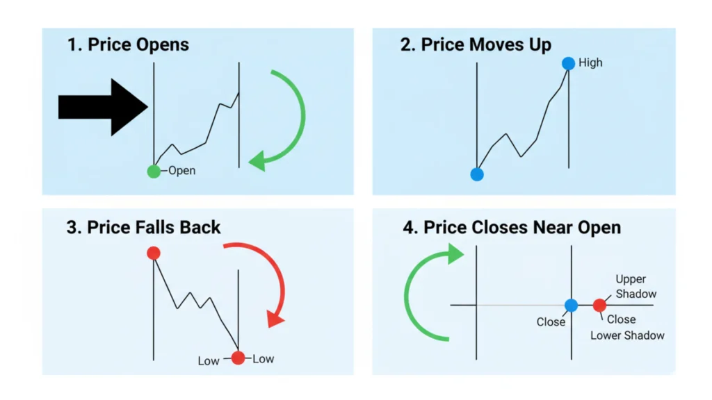 How a Doji Candle Forms