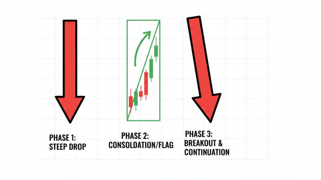 How a Bearish Flag Looks